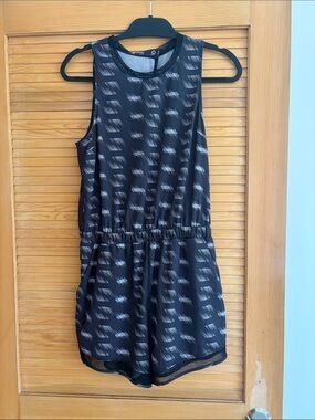 Zella Black & Gray Sleeveless Romper